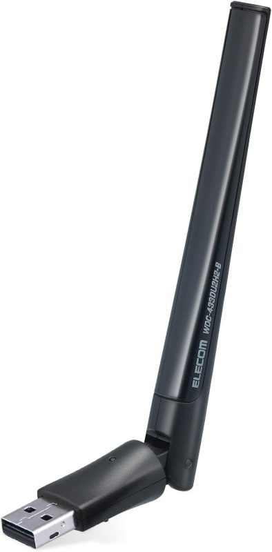 エレコム(ELECOM) アンテナ付き無線LANアダプター WDC-433DU2H2-B