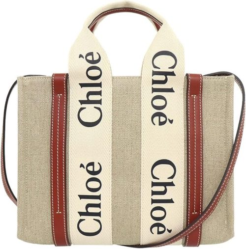 クロエ(Chloe) リネン製Woodyスモールトートバッグ