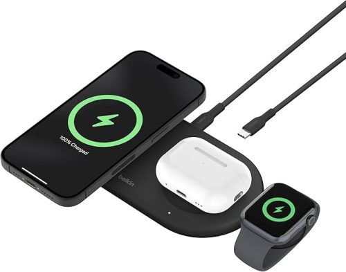 ベルキン(belkin) BoostCharge Pro Qi2 3-in-1 ワイヤレス充電パッド 15W WIZ022qc