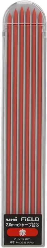 三菱鉛筆 uni フィールド 建築用 2.0mm シャープ替芯 赤 ユニ2.0-310
