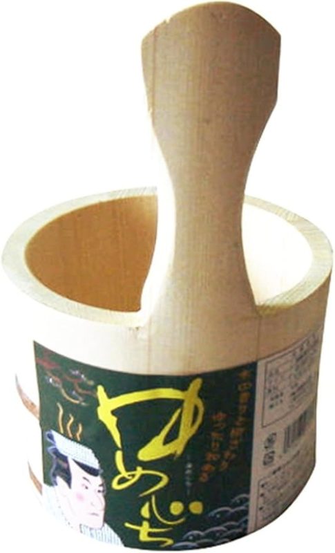 市原木工所 天然木 手付湯桶