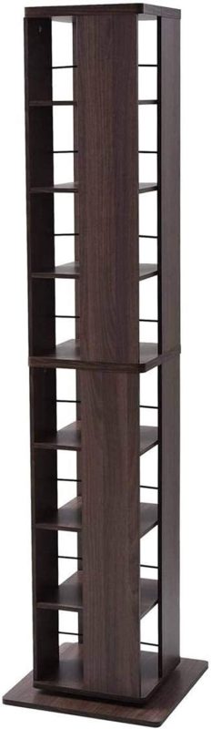 山善(YAMAZEN) コミックラック 回転 本棚 8段 DSRR-8