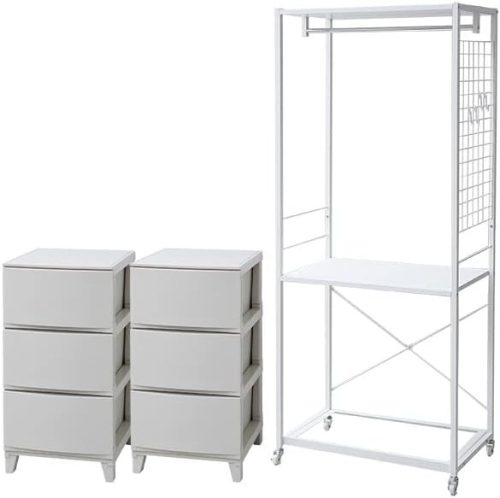 山善(YAMAZEN) ハンガーラック チェスト棚付き RSH-2S