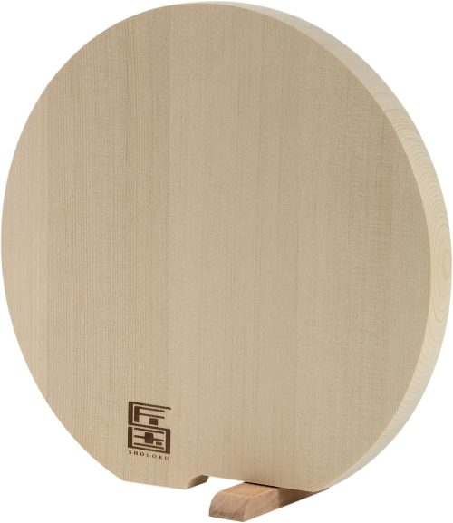 匠国 青森ひば まな板 丸型 スタンド式 Sサイズ