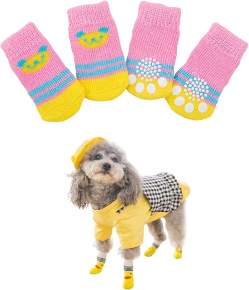 REEYAM 犬 靴下 滑り止め ドッグソックス 4個セット