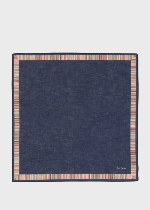 ポールスミス(Paul Smith) シグネチャーストライプトリミング ハンカチ