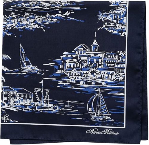 ブルックスブラザーズ(Brooks Brothers) コットン バルミューダプリント ハンカチ