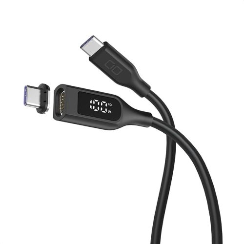 CIO マグネットシリコンケーブル 液晶ディスプレイ付き CtoC 2m CIO-SLMG-SC-CC