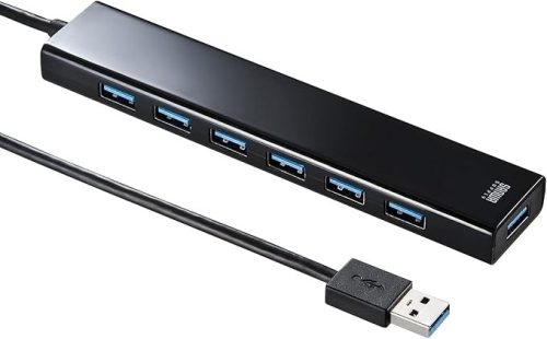 サンワサプライ(SANWA SUPPLY) 急速充電ポート付きUSB3.2Gen1 7ポートハブ USB-3H703BKN
