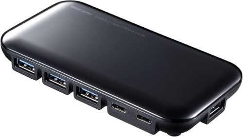 サンワサプライ(SANWA SUPPLY) USB3.2Gen2対応 Type-C 7ポートハブ USB-3TCH38BK