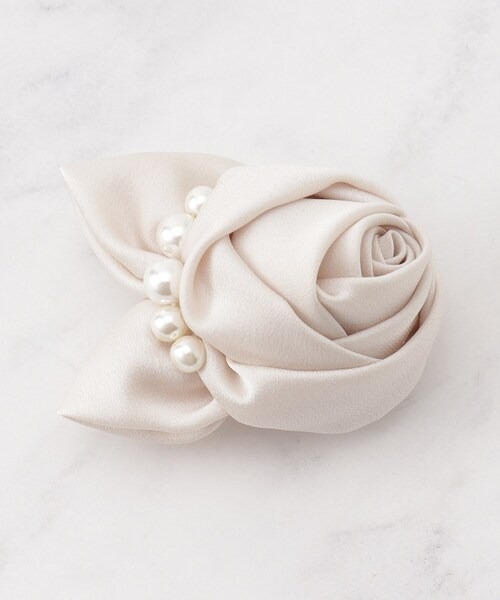 クチュールブローチ(couture brooch) ローズパール調コサージュ