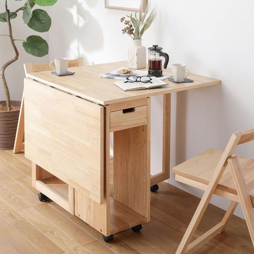 ラシク(RASIK) 木製 折りたたみダイニング テーブル ゲーテ 2555179