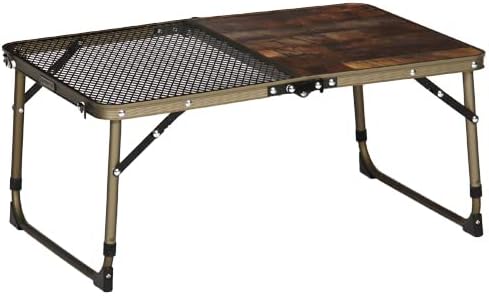 クイックキャンプ(QUICKCAMP) ヴィンテージライン ハーフメッシュ 焚き火テーブル QC-2MT60