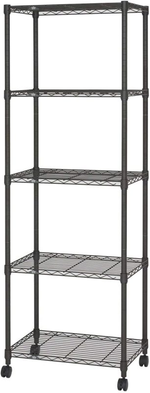 ドウシシャ(DOSHISHA) ルミナス スチールラック 幅60cm 5段 ルミナスノワール NO6018-5