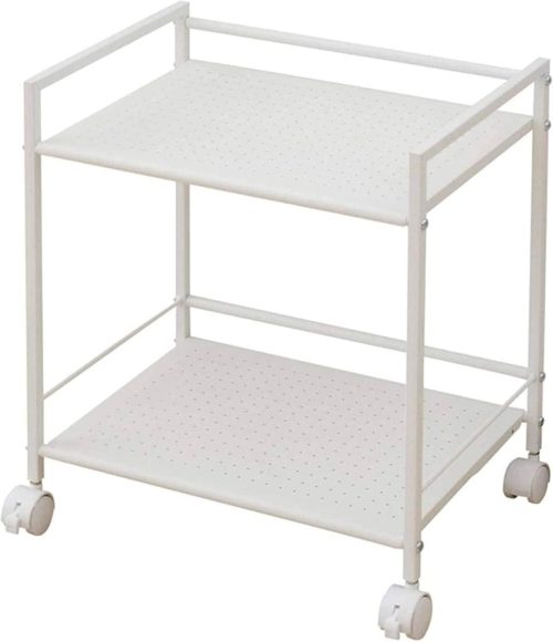 山善(YAMAZEN) キャスター付きスチールラック 2段 CPR-50432C