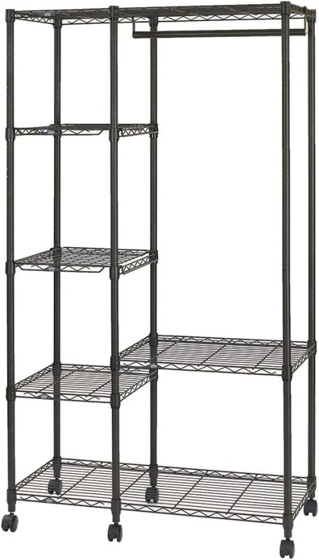 ドウシシャ(DOSHISHA) ハンガーラック 幅110cm 3段 ルミナスノワール NO1018-WR