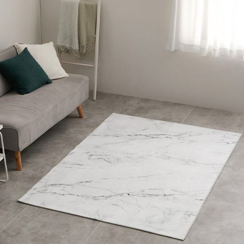 ニトリ(NITORI) 大理石柄の洗える起毛 プリントラグ 7240161