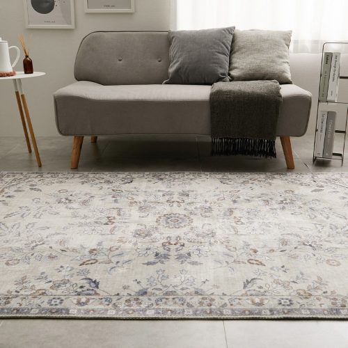 ニトリ(NITORI) フェミニンなデザインの洗える起毛プリントラグ 7240151