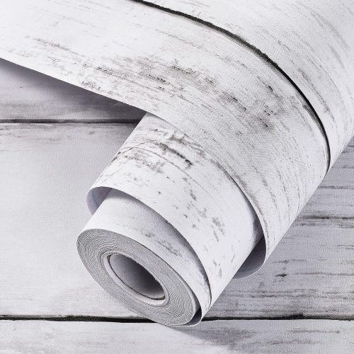 Harmn home 壁紙 シール 白グレー 楓 木目調