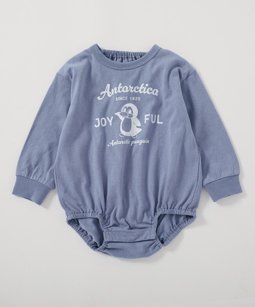 デビロック(devirock) 綿100％ デビラボ プリント ゆったり 長袖 ロンパース