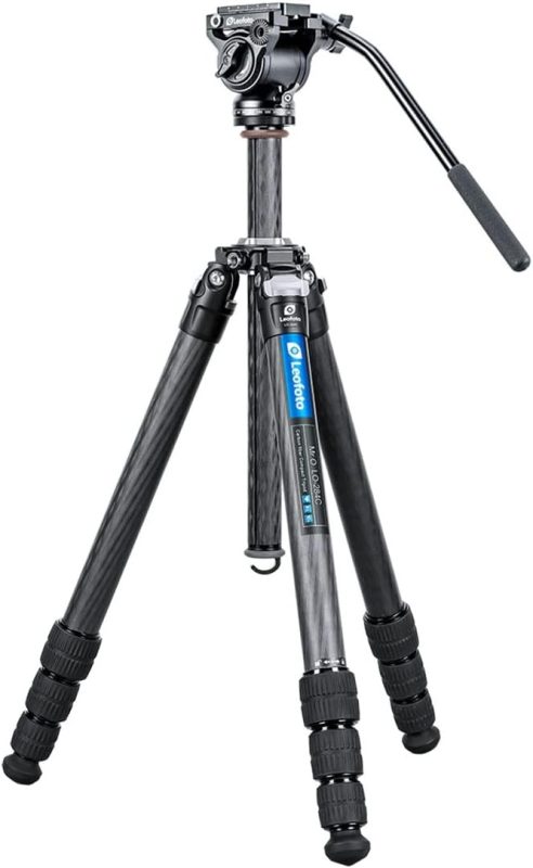レオフォト(Leofoto) Mr.Oシリーズ レベリングセンターポール搭載カーボン三脚 ビデオ雲台セット LO-284C+BV-5