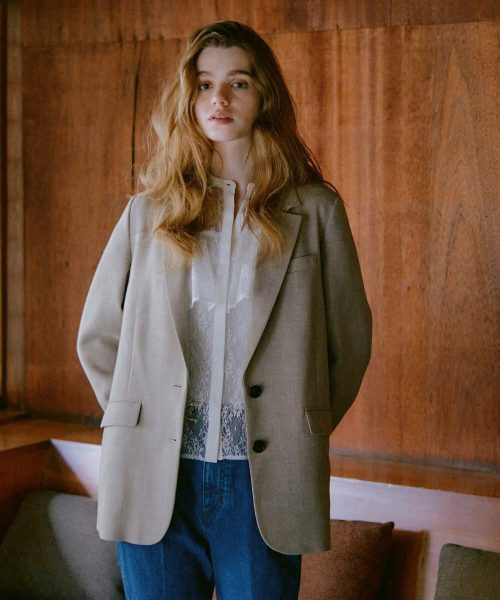 ユナイテッドアローズ グリーンレーベルリラクシング(UNITED ARROWS green label relaxing) リネンライク テーラード ジャケット