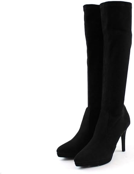 ヴィヴィアン(VIVIAN) ポインテッドトゥプラットフォームストレッチロングブーツ