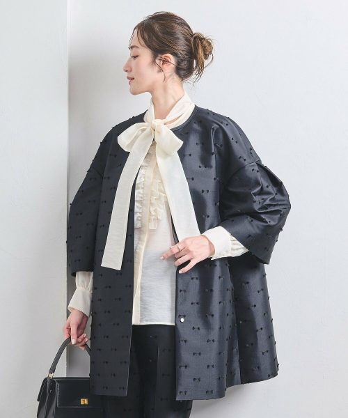 ユナイテッドアローズ(UNITED ARROWS) リボン カットジャガード コート