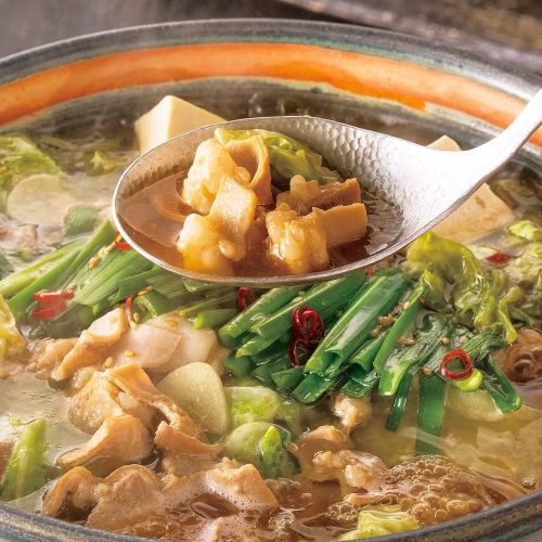 福岡県糸島市 博多華味鳥の黒もつ鍋セット 醤油味 3~4人前