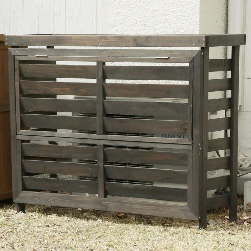 ガーデンガーデン 省エネ志向のフラップルーバー室外機カバー パラソル 大型 flac-1100