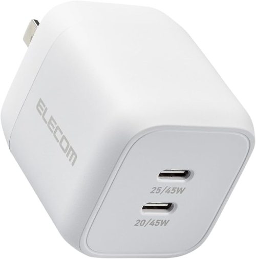 エレコム(ELECOM) USB Power Delivery 45W キューブAC充電器 EC-AC4245WH