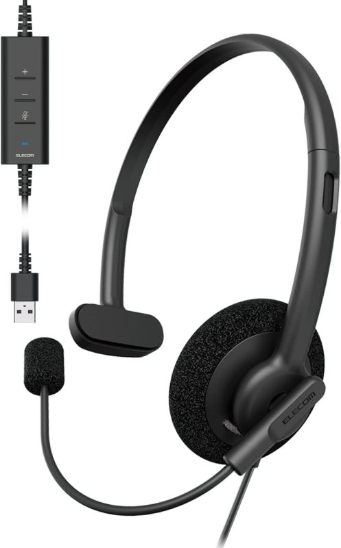 エレコム(ELECOM) 小型片耳ノイズリダクションヘッドセット HS-HP102UNC