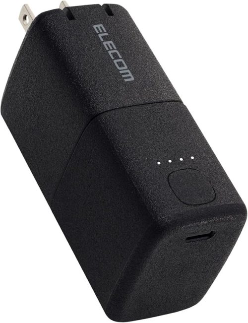 エレコム(ELECOM) AC充電器一体モバイルバッテリー EC-C19LBK