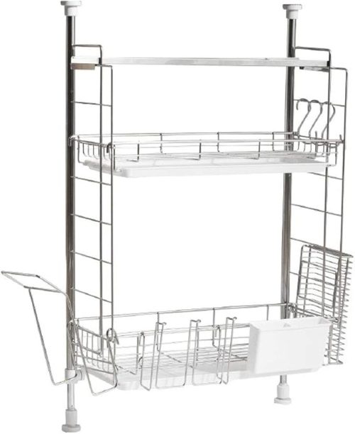 アイリスオーヤマ(IRIS OHYAMA) 突っ張り水切りラック シルバー TMR-495