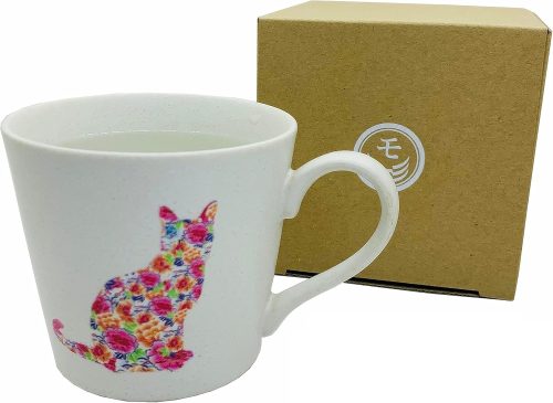 丸モ高木陶器 温感マグ 座り猫 ニューボン Mug 0771-010-01