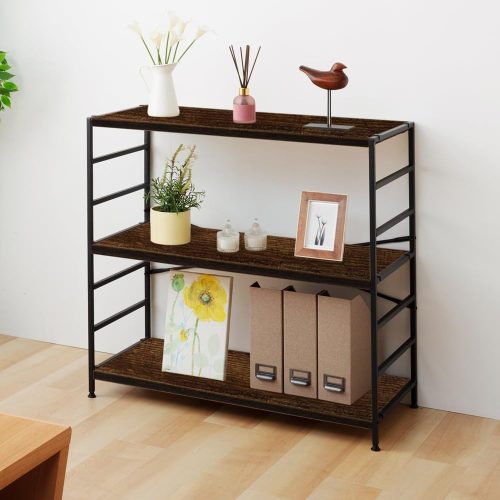 アイリスオーヤマ(IRIS OHYAMA) 木製棚板スチールラック 3段 MSRK-3