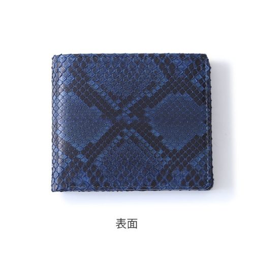 東京クロコダイル ダイヤモンドパイソン 本藍染無双 折財布 青龍