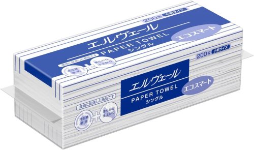 大王製紙(Daio Paper) エリエール エルヴェール ペーパータオル エコスマート シングル 200枚 小判
