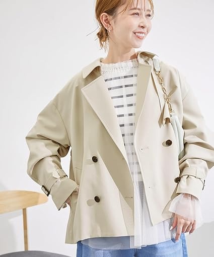 ロペピクニック(ROPE’ PICNIC) ショートトレンチコート 撥水加工