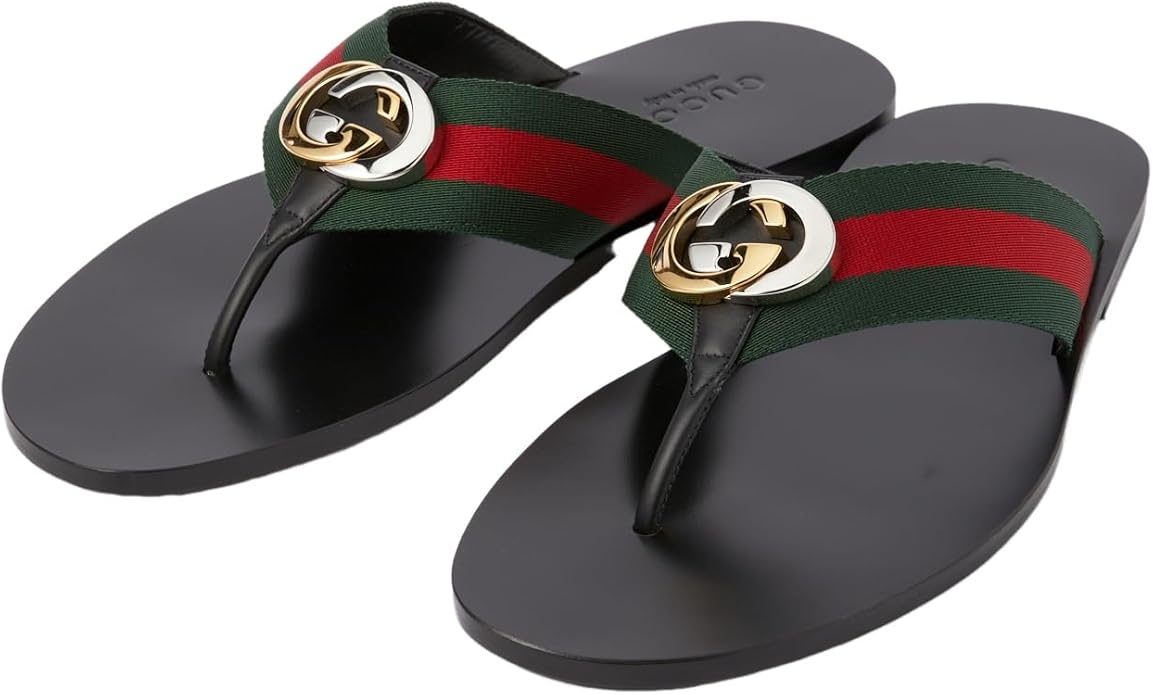 グッチ(GUCCI) ウェブ付き メンズ トングサンダル