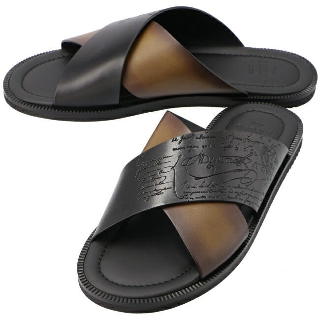 ベルルッティ(Berluti) シフノス スクリット レザーサンダル