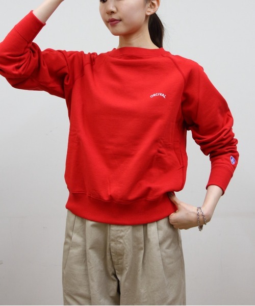 オーシバル(ORCIVAL) Women's Light French Terry Boat Neck Sweat
