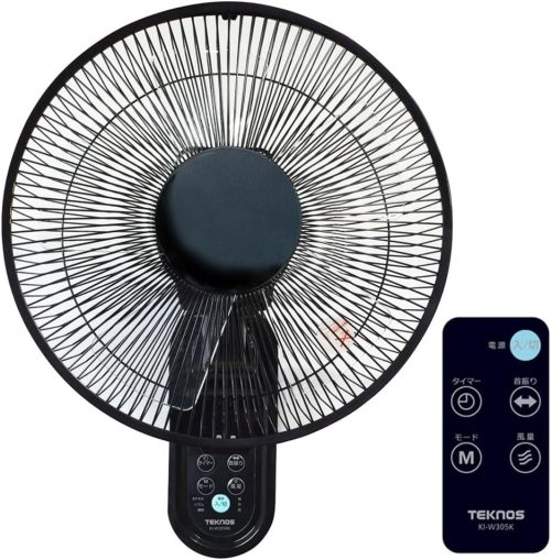 テクノス(TEKNOS) 30cm 壁掛けフルリモコン扇風機 KI-W305RK