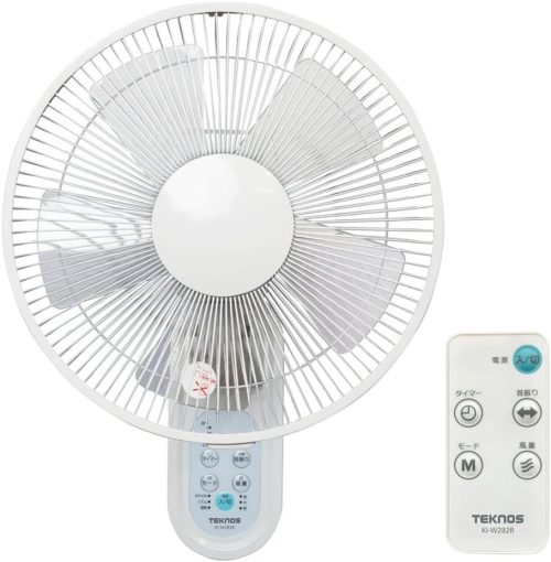 テクノス(TEKNOS) 30cm 壁掛けフルリモコン扇風機 KI-W282R