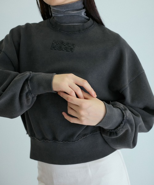 アダムエロペ(ADAM ET ROPE') ボールバイオ加工スウェットシャツ