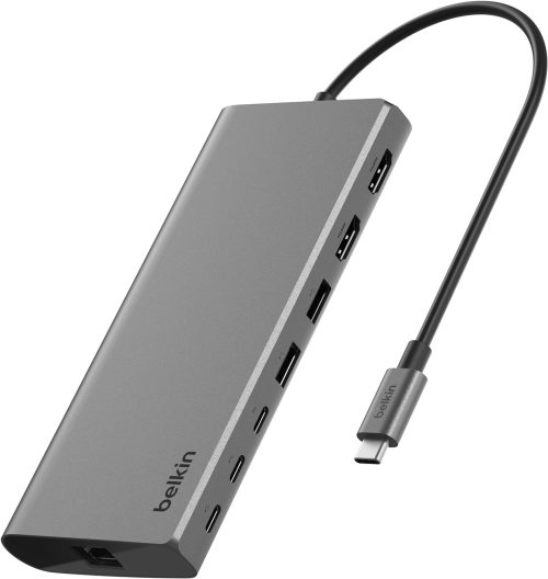 ベルキン(belkin) ユニバーサルUSB-C 8-in-1デュアルディスプレイコアハブ INC015BTSGY-CZ