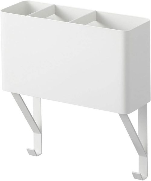 山崎実業 タオル掛け上ドライヤー&ヘアーアイロンホルダー タワー 4286