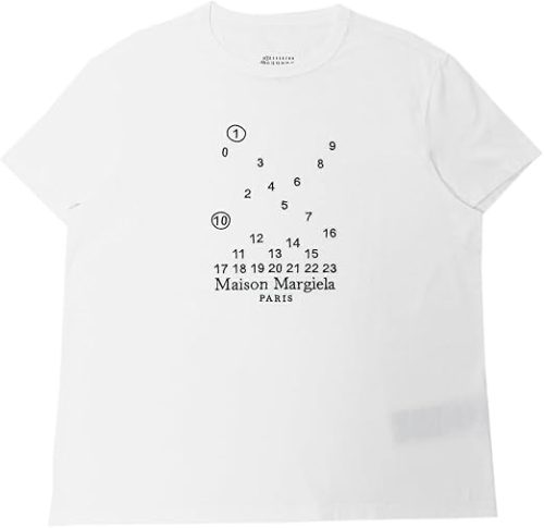 メゾン・マルジェラ(Maison Margiela) ナンバリングロゴ マコ コットン Tシャツ