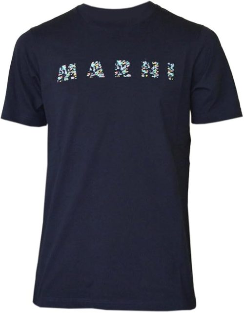 マルニ(MARNI) メンズ 半袖ロゴプリントTシャツ