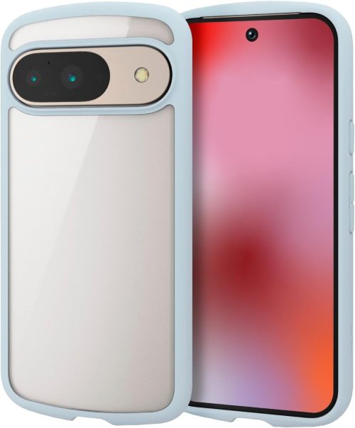 エレコム(ELECOM) Google Pixel 9/9 Pro TOUGH SLIM LITE フレームカラー ストラップホールシート付 PM-P242TSLFC